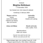 Birgitta Hellekant – avliden